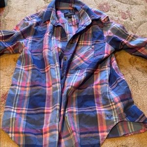 American Eagle Button Down plaid shirt